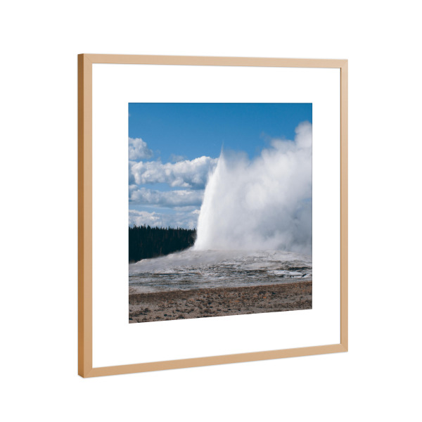 Poster mit Rahmen Kupfer "Old Faithful Geyser, Woyming" artboxONE - Natur,Reise,Reise / Länder