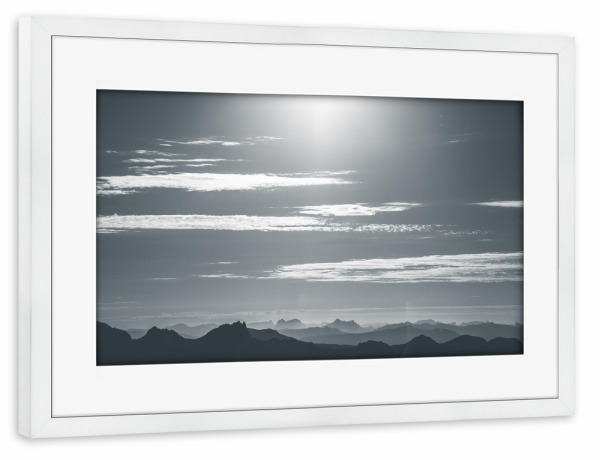 Poster mit Rahmen weiß "Enjoying the View" artboxONE - Natur