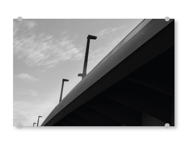 Acrylglasbild "Bridge lights" artboxONE - Städte,Schwarzweiß,Architektur - Brücke,Blackandwhite,Architektur,Stadt,City,Architecture,Schwarzweiß,Bridge