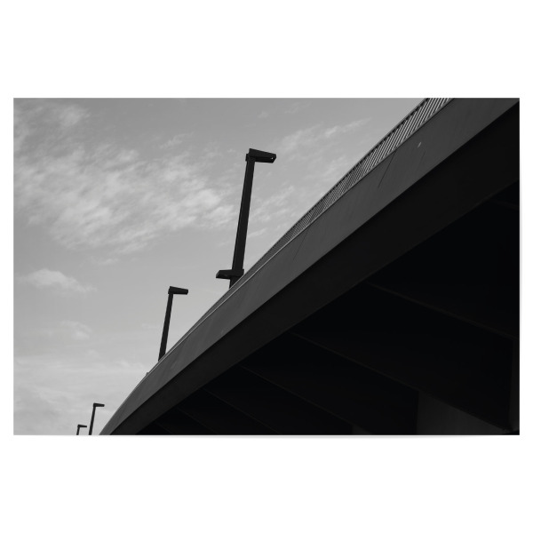 Poster 30x20 cm "Bridge lights" artboxONE - Städte,Schwarzweiß,Architektur