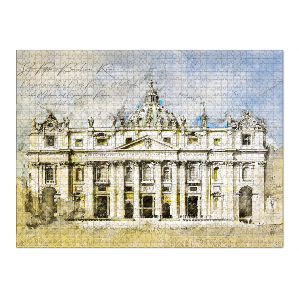 Puzzle Ravensburger "St. Peter's Basilica, Rome" artboxONE - Architektur,Reise / Länder,Städte / Rom