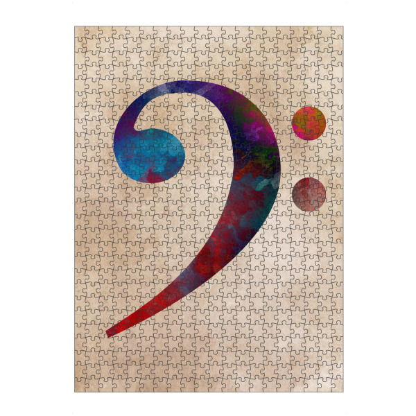 artboxONE Puzzle "Bass Clef music art" artboxONE - Musik - Bass clef,Music,Notation,Bass,Clef,Schlüssel,Musik,Noten - Bild bass clef