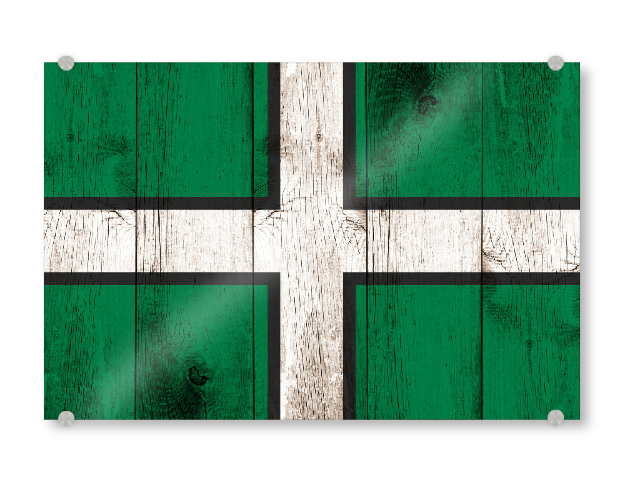 Acrylglasbild "Devon Vintage Flag" artboxONE - Reise,Abstrakt,Reise / Länder