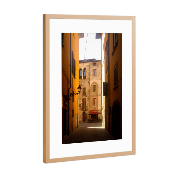 Poster mit Rahmen Kupfer "Italian Alleyway" artboxONE - Städte,Reise,Architektur