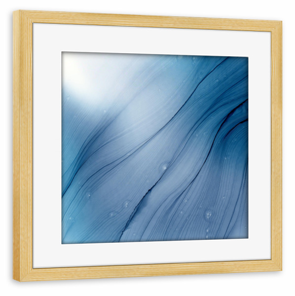 Poster mit Rahmen kiefer "Cold Feeling - waves" artboxONE - Abstrakt