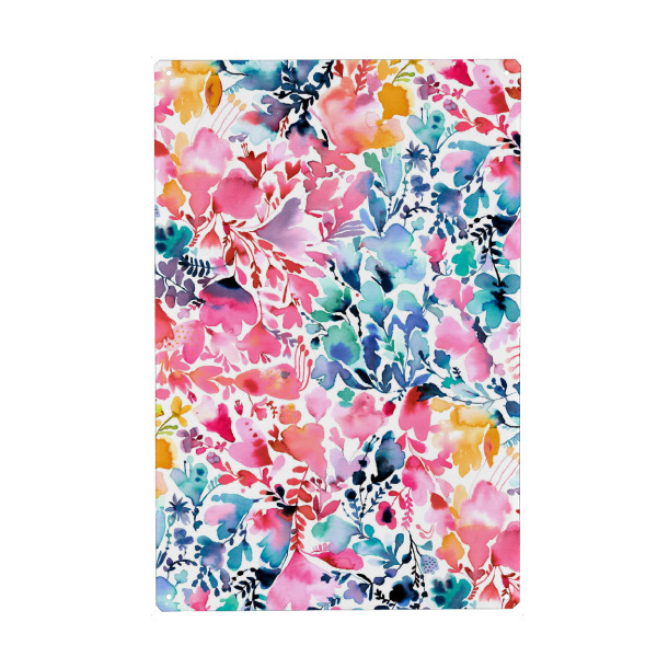 Holzbild "Magic Watercolor Flowers Colorful" artboxONE - Natur,Floral,Abstrakt