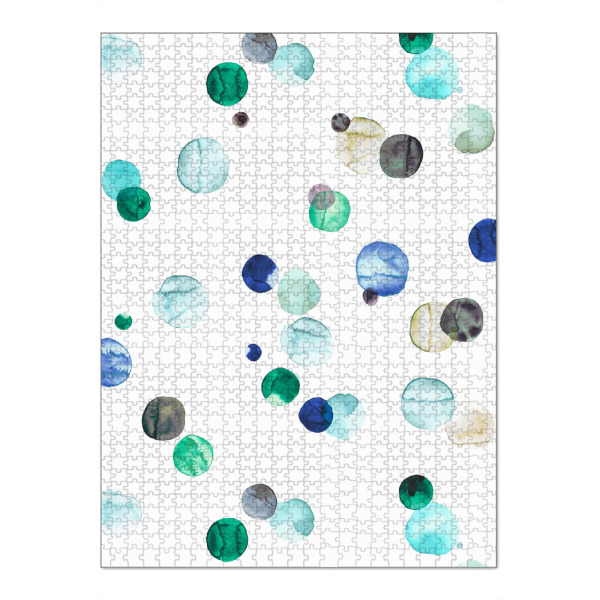 Puzzle Ravensburger "Watercolor Minimal Dots Blue" artboxONE - Abstrakt,Geometrie,Galaxy