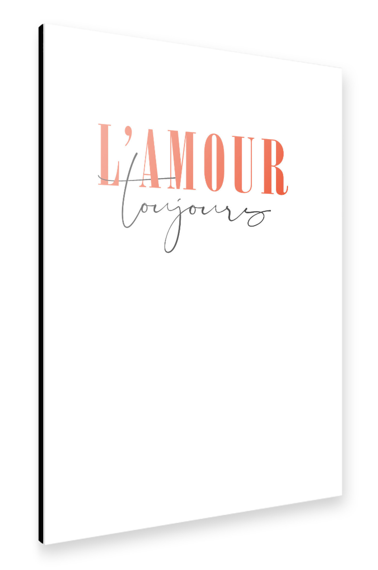 Alu-Dibond "L'amour Toujours" 30x20 cm artboxONE