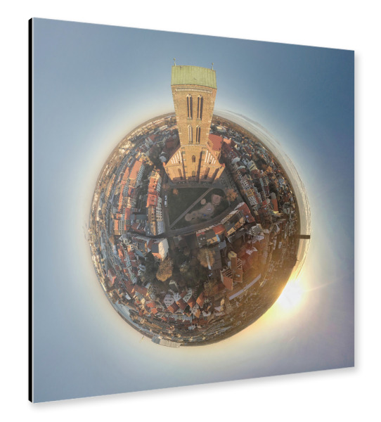 Alu-Dibond "Wismar - Kirche St. Nikolai" 30x30 cm artboxONE