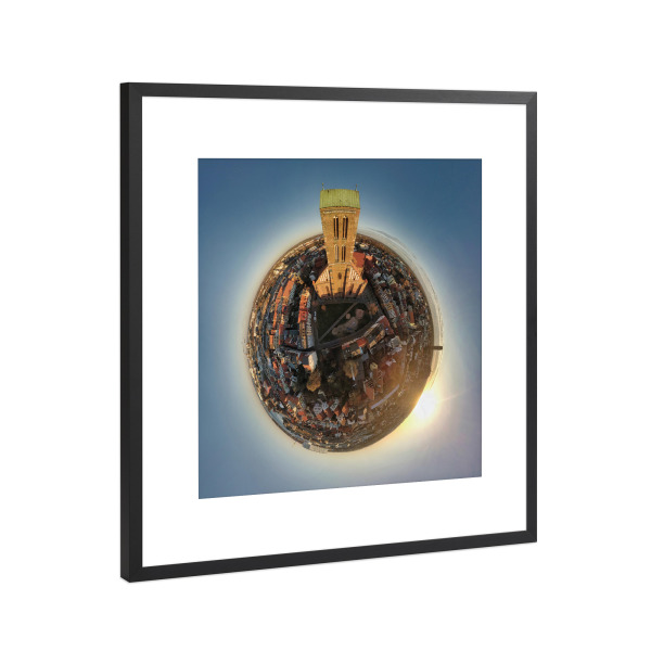 Poster mit Rahmen Schwarz (Metallic) "Wismar - Kirche St. Nikolai" artboxONE - Städte,Reise,Architektur,Reise / Strand und Meer,Reise / Länder