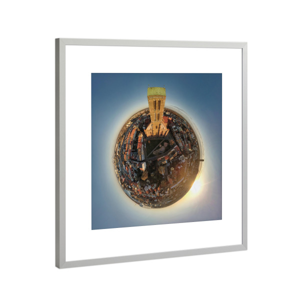 Poster mit Rahmen Silber "Wismar - Kirche St. Nikolai" artboxONE - Städte,Reise,Architektur,Reise / Strand und Meer,Reise / Länder