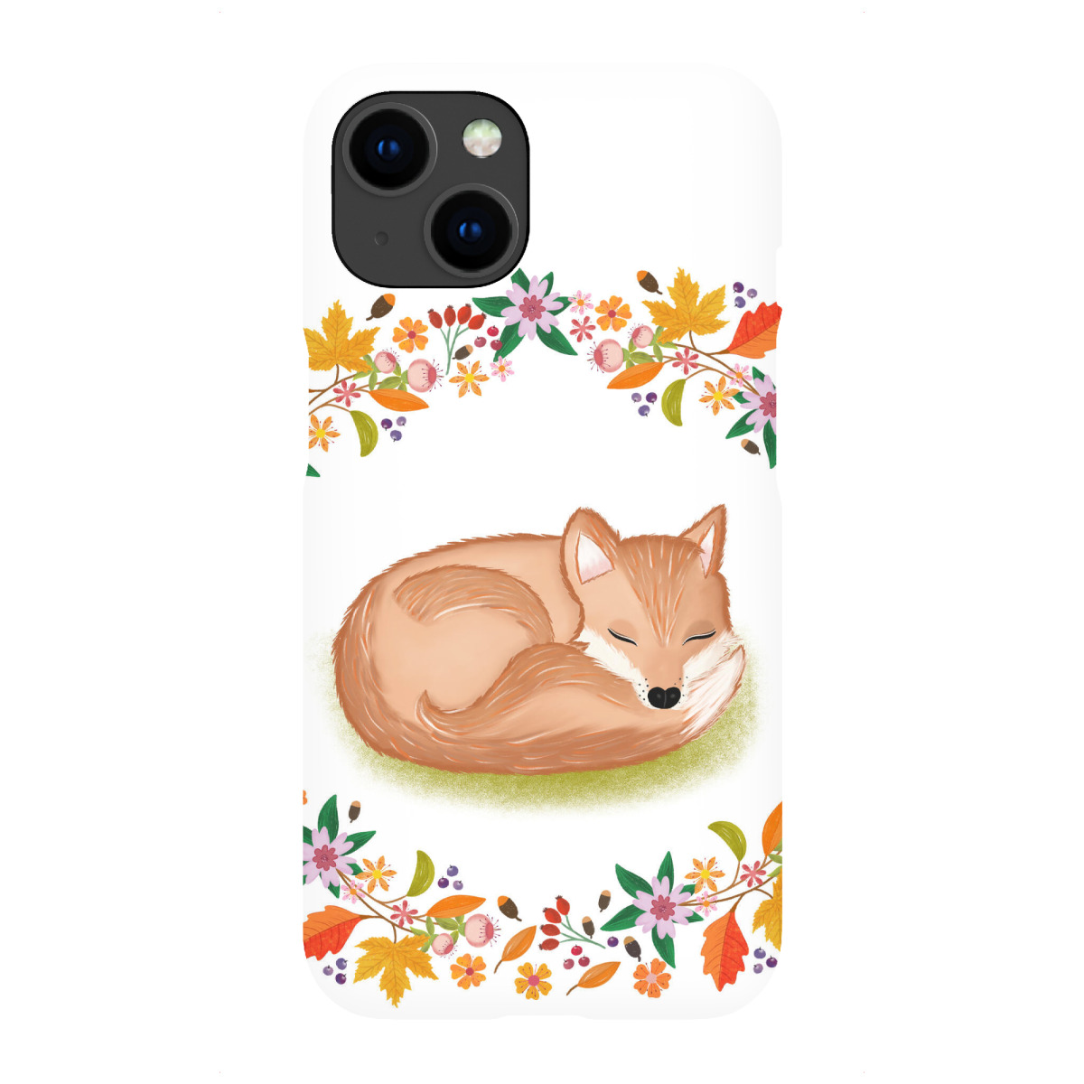 "Fuchs mit Herbstkranz"für iPhone - Premium-Case Handyhülle artboxONE