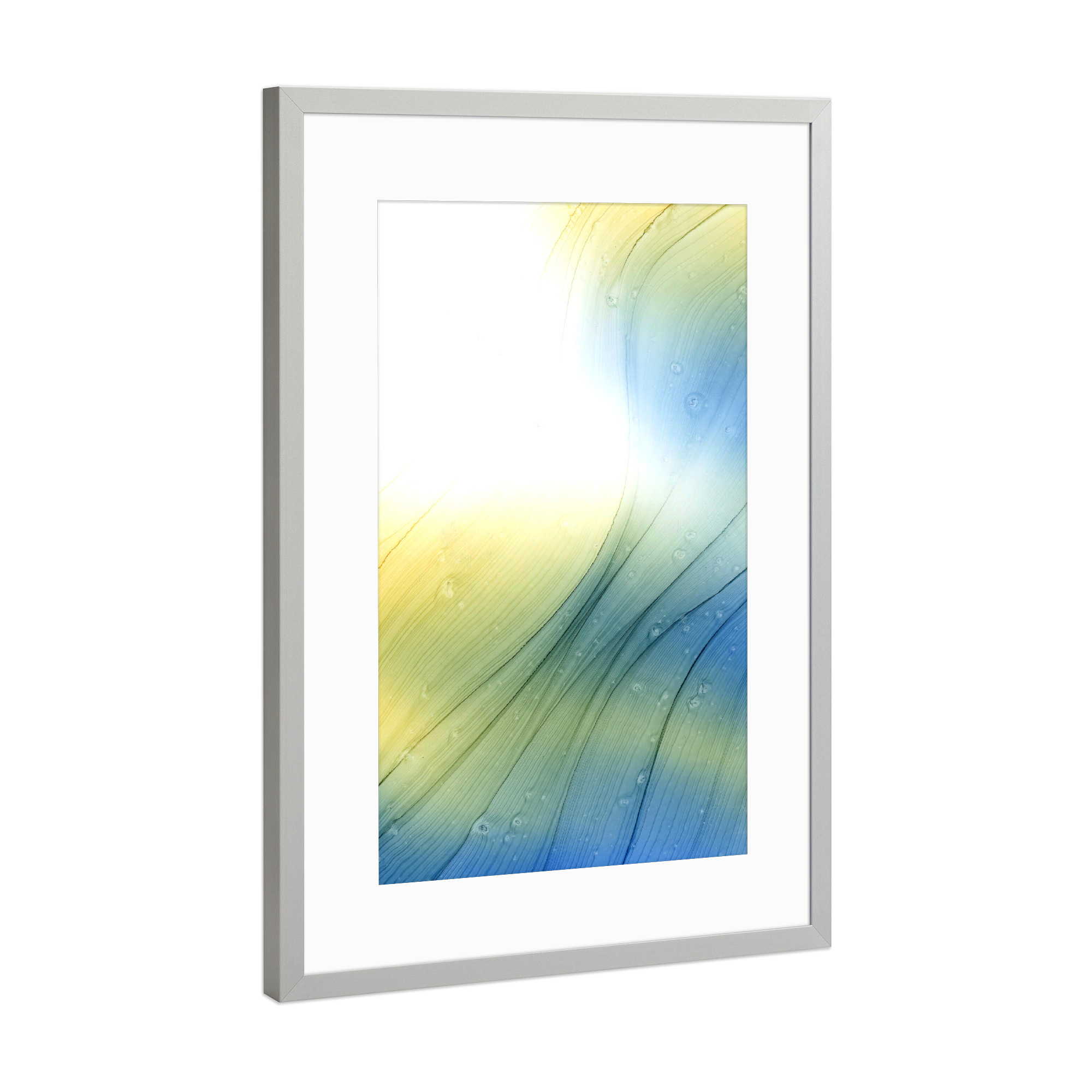 Poster mit Rahmen Silber "Spring Sunshine" artboxONE - Abstrakt