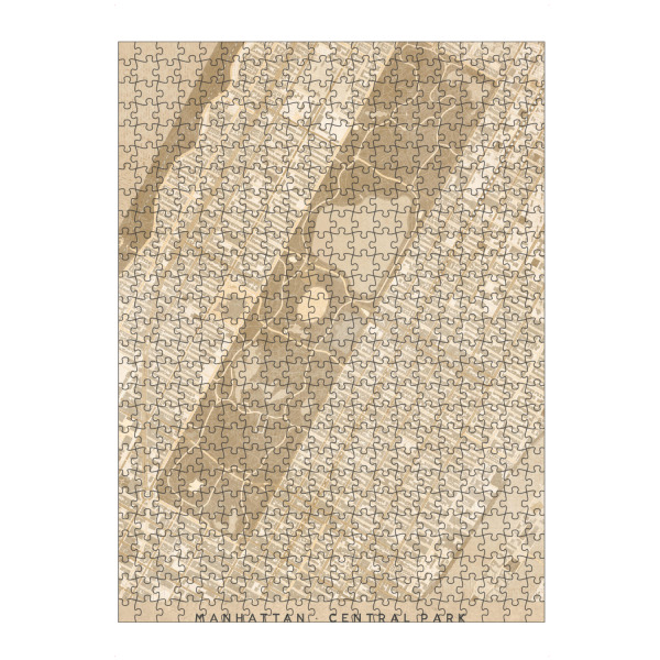 Puzzle Ravensburger "Sepia vintage map of Central Park" artboxONE - Kartografie - Sepia,Vintage,Map,Central park,New york,Manhattan,Karte,Usa