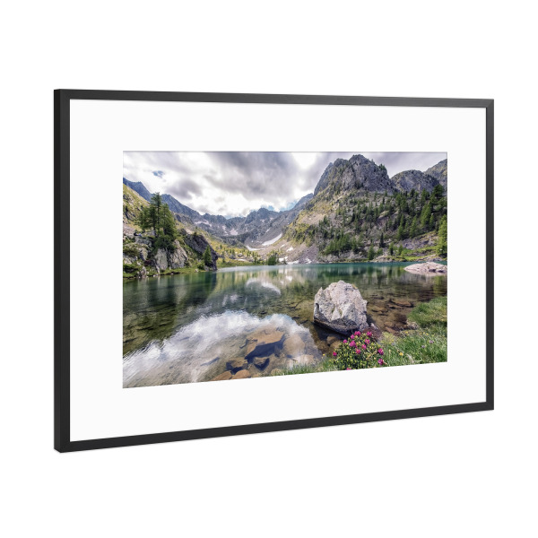 Poster mit Rahmen Schwarz (Metallic) "Trecolpas" artboxONE - Natur,Reise,Reise / Länder