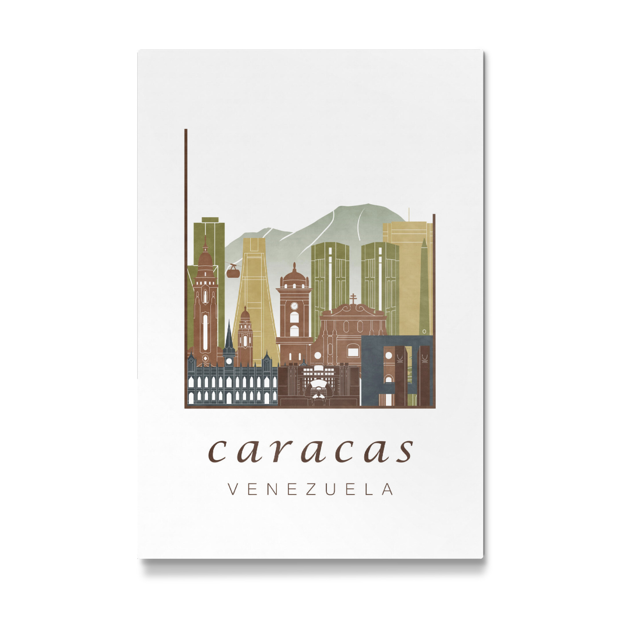 Galerie-Print "Caracas skyline light brown" 30x20 cm artboxONE
