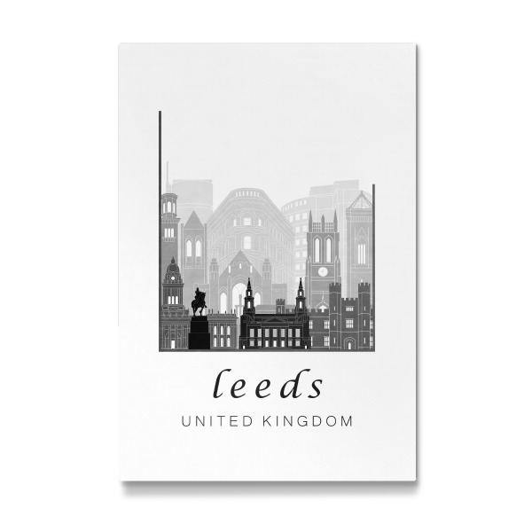 Galerie-Print "Leeds skyline black & white" 30x20 cm artboxONE