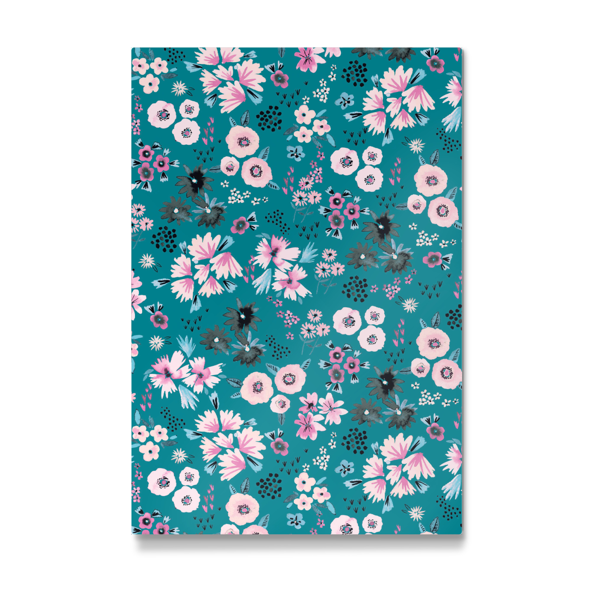 Galerie-Print "Little Cute Flowers Turquoise" 75x50 cm artboxONE