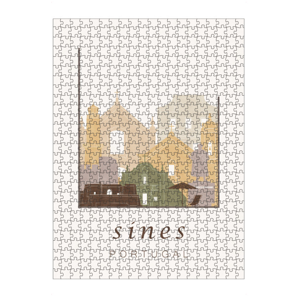 artboxONE Puzzle "Sines skyline rustic" artboxONE - Städte,Reise,Architektur,Kartografie