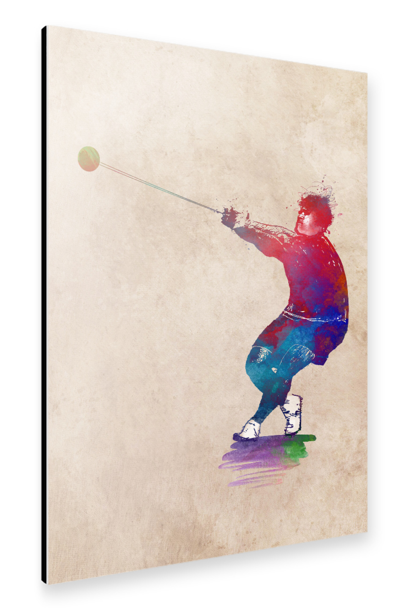 Alu-Dibond "Hammer throw sport" 75x50 cm artboxONE