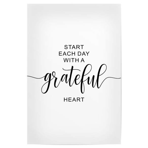 Poster "Start Each Day" artboxONE - Typografie,Menschen