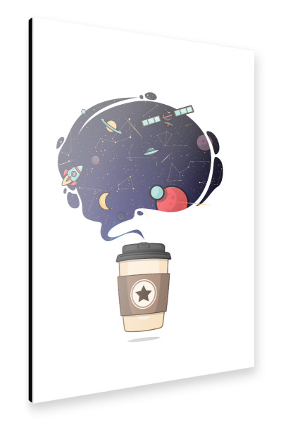 Alu-Dibond "Space Coffee" 30x20 cm artboxONE
