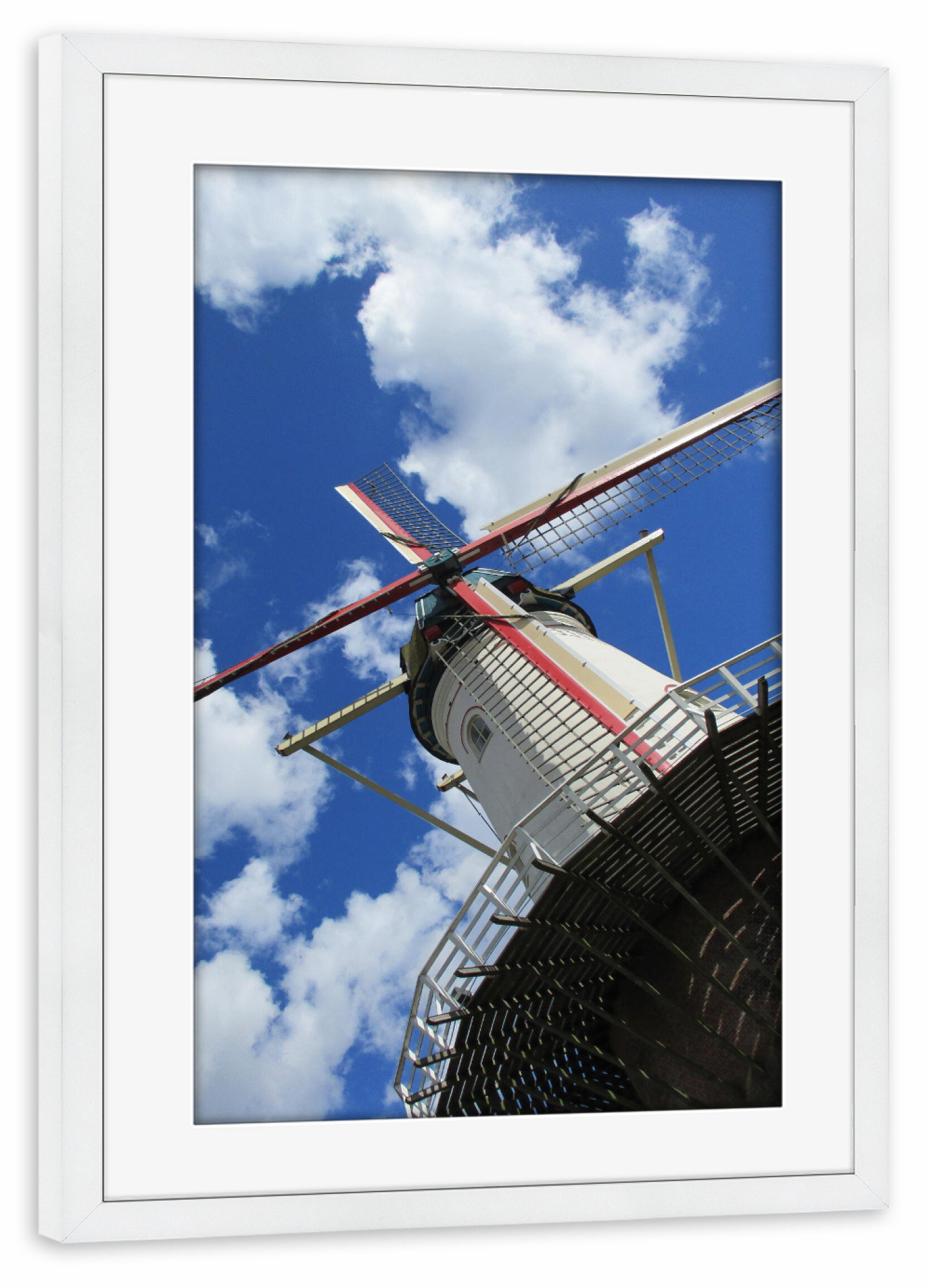 Poster mit Rahmen weiß "Dutch Windmill" artboxONE - Reise,Reise / Länder,Städte / Amsterdam