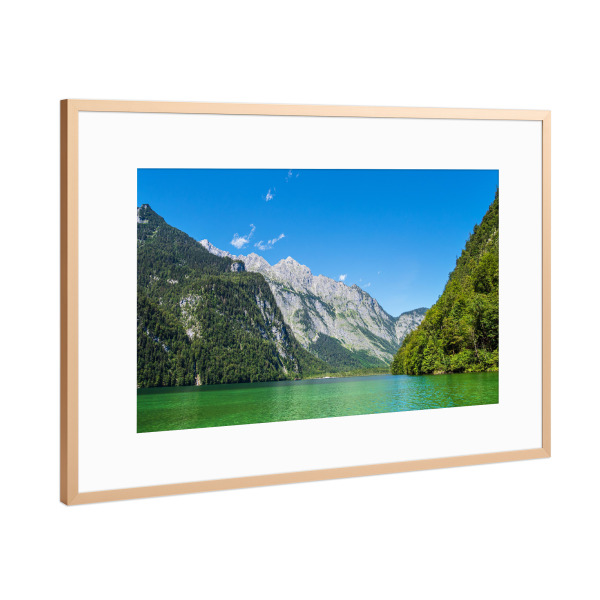 Poster mit Rahmen Kupfer "Königssee in Bayern" artboxONE - Natur,Reise