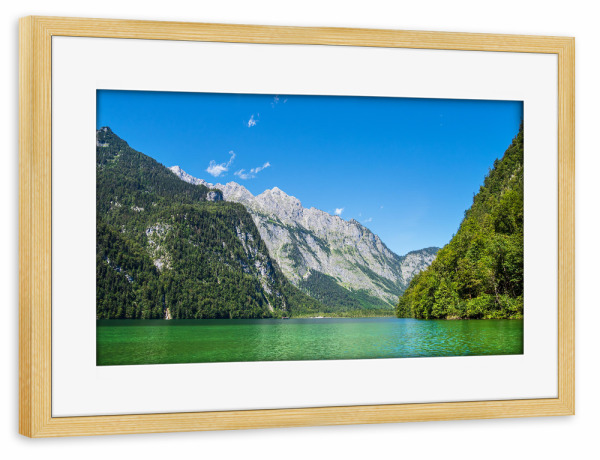 Poster mit Rahmen kiefer "Königssee in Bayern" artboxONE - Natur,Reise
