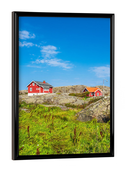 Poster mit schwarzem Rahmen "Häuser auf den Wetterinseln" artboxONE - Natur,Reise,Architektur,Reise / Länder