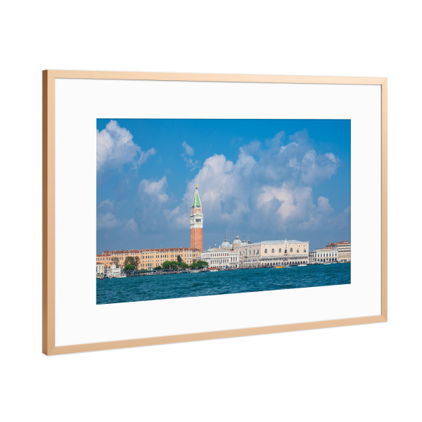 Poster mit Rahmen Kupfer "Markusturm und Dogenpalast" artboxONE - Reise,Architektur,Städte / Venedig,Reise / Länder