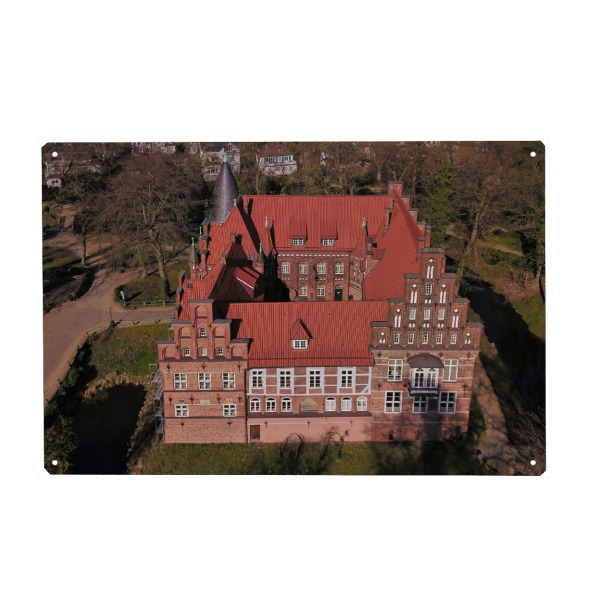 Holzbild "Bergedorfer Schloss in Hamburg" artboxONE - Städte,Städte / Hamburg,Reise,Architektur,Reise / Länder