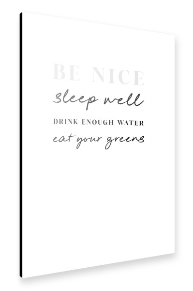 Alu-Dibond "Simple Life Rules" 30x20 cm artboxONE