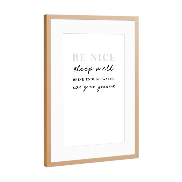 Poster mit Rahmen Kupfer "Simple Life Rules" artboxONE - Typografie