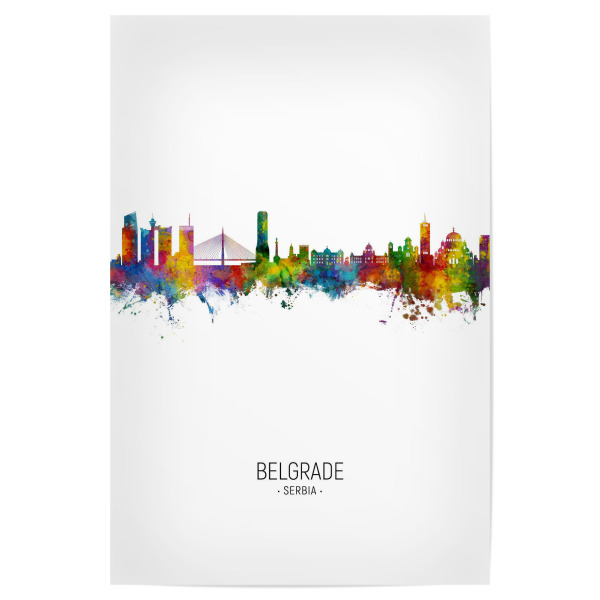Poster 30x20 cm "Belgrade Serbia Skyline Portrait" artboxONE - Städte