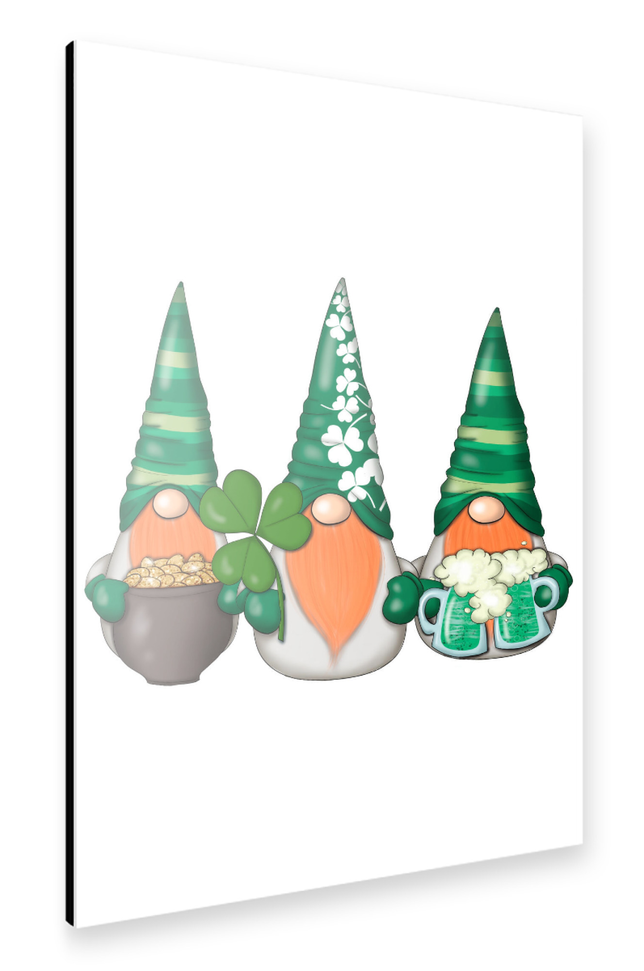 Alu-Dibond "March Gnomes St.Patricks Day" 75x50 cm artboxONE