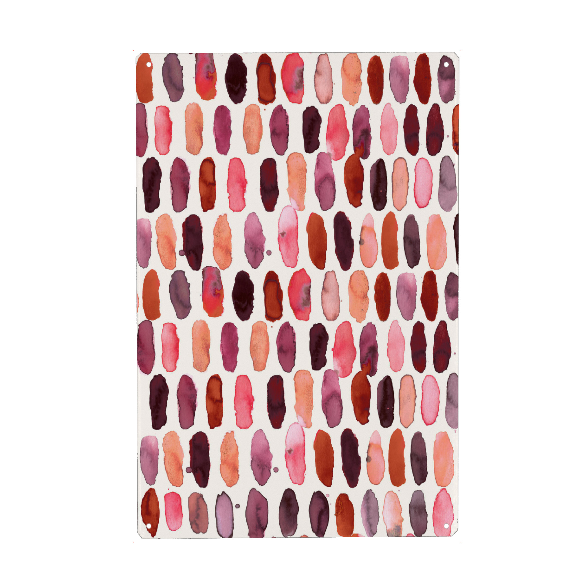 Metall Poster "Geometric Watercolor Dots Pink" artboxONE - Abstrakt,Geometrie