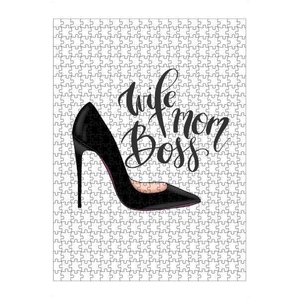 Puzzle Ravensburger "Wife Mom Boss Quote" artboxONE - Liebe,Fashion,Für Mama,Lustig