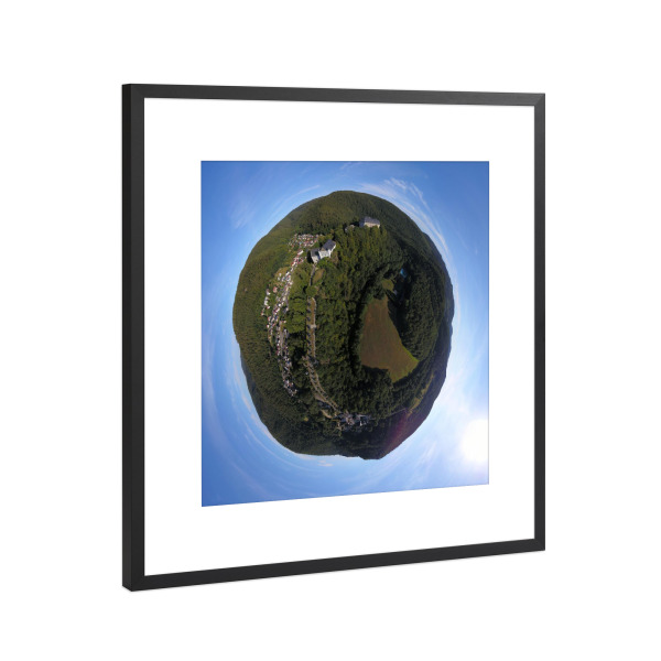 Poster mit Rahmen Schwarz (Metallic) "Schwarzburg in Thüringen" artboxONE - Städte,Natur,Reise,Architektur,Reise / Länder