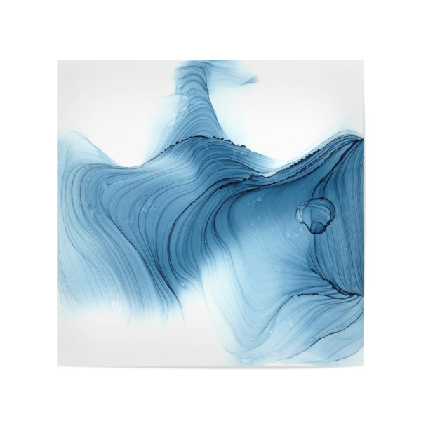 Poster 20x20 cm "Abstract Hill and Waterfall" artboxONE - Abstrakt