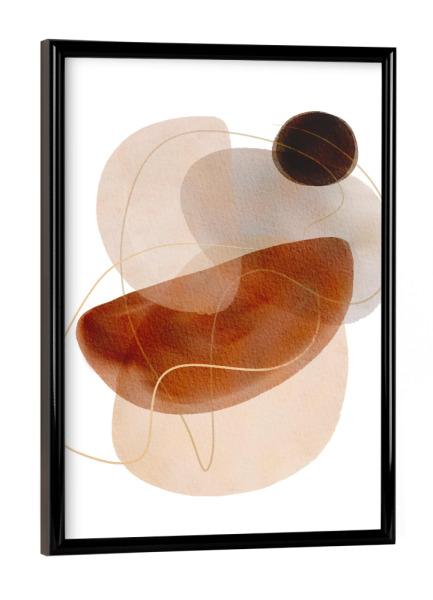 Poster mit schwarzem Rahmen "Geometric Watercolor Composition" artboxONE - Abstrakt,Geometrie