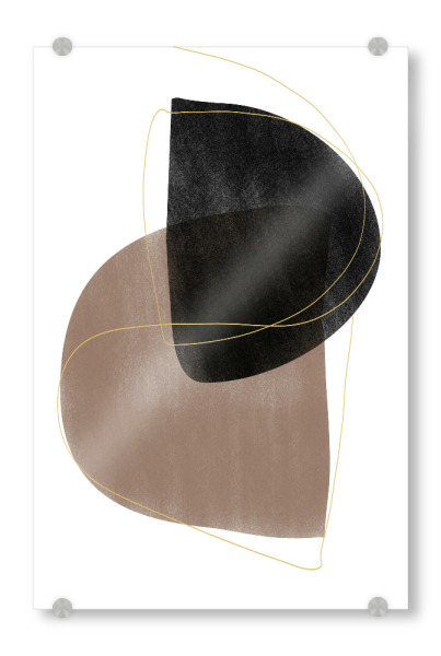 Acrylglasbild "Abstract Semi Circle" artboxONE - Abstrakt,Geometrie - Abstract,Semi circle,Abstrakt,Geometrie,Geometry,Formen,Boho