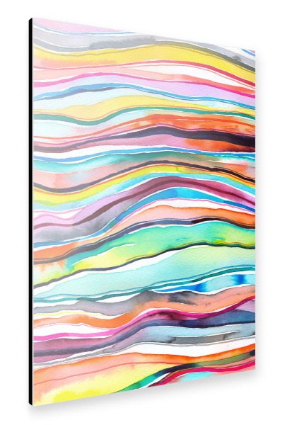 Alu-Dibond "Colorful Mineral Agate Rainbow" 30x20 cm artboxONE