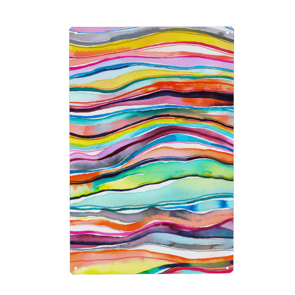 Holzbild "Colorful Mineral Agate Rainbow" artboxONE - Abstrakt,Marmor,Lustig