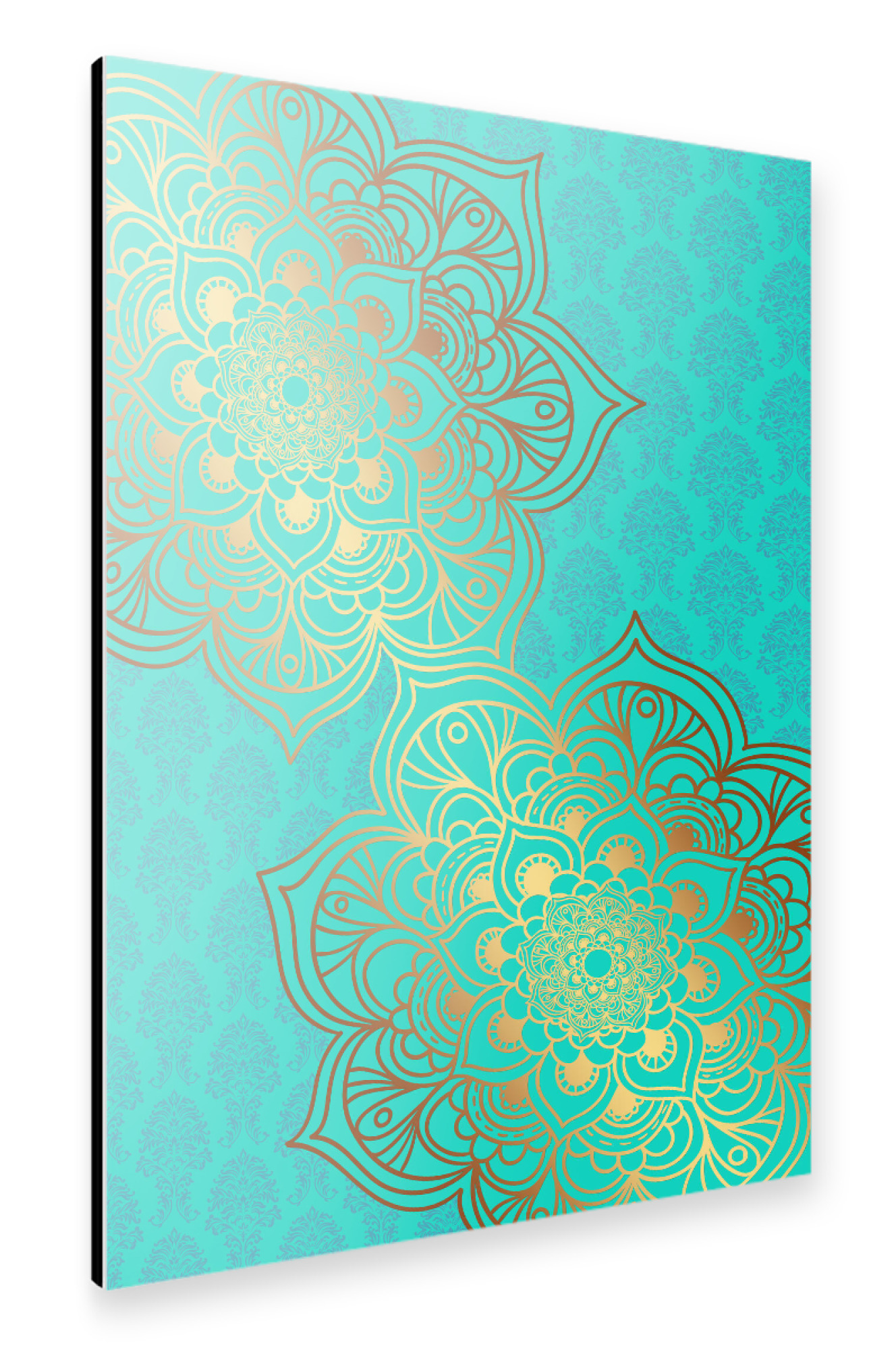 Alu-Dibond "Mandala Dual Gold" 75x50 cm artboxONE