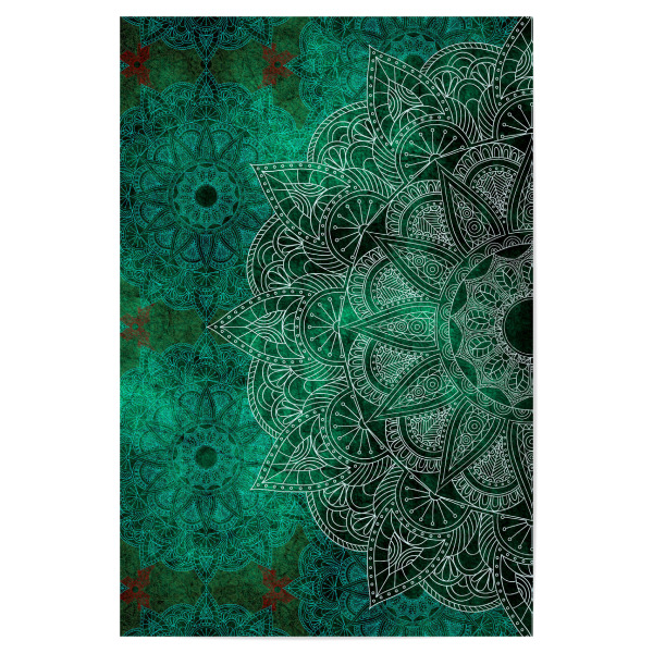 Poster "Mandala Jungle" artboxONE - Abstrakt - Mandala,Yoga,Boho,Arabic,Indian,Ethnic,Nature,Jungle,Green,Vector