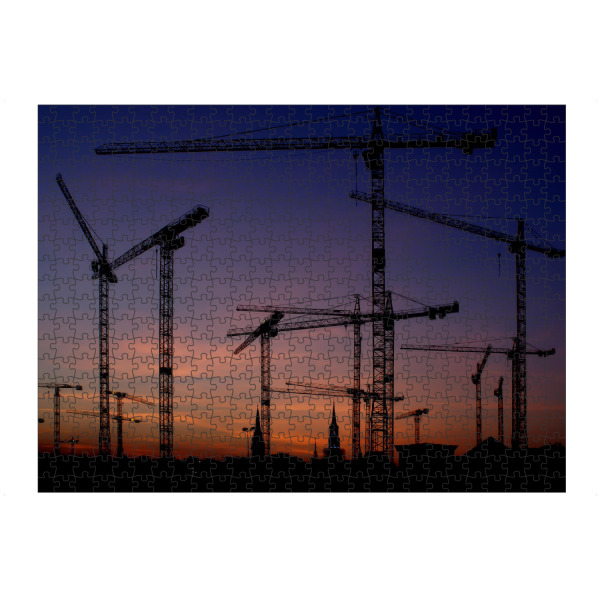 Puzzle Ravensburger "Kranwald im Sundown" artboxONE - Städte,Städte / Hamburg,Reise,Reise / Strand und Meer