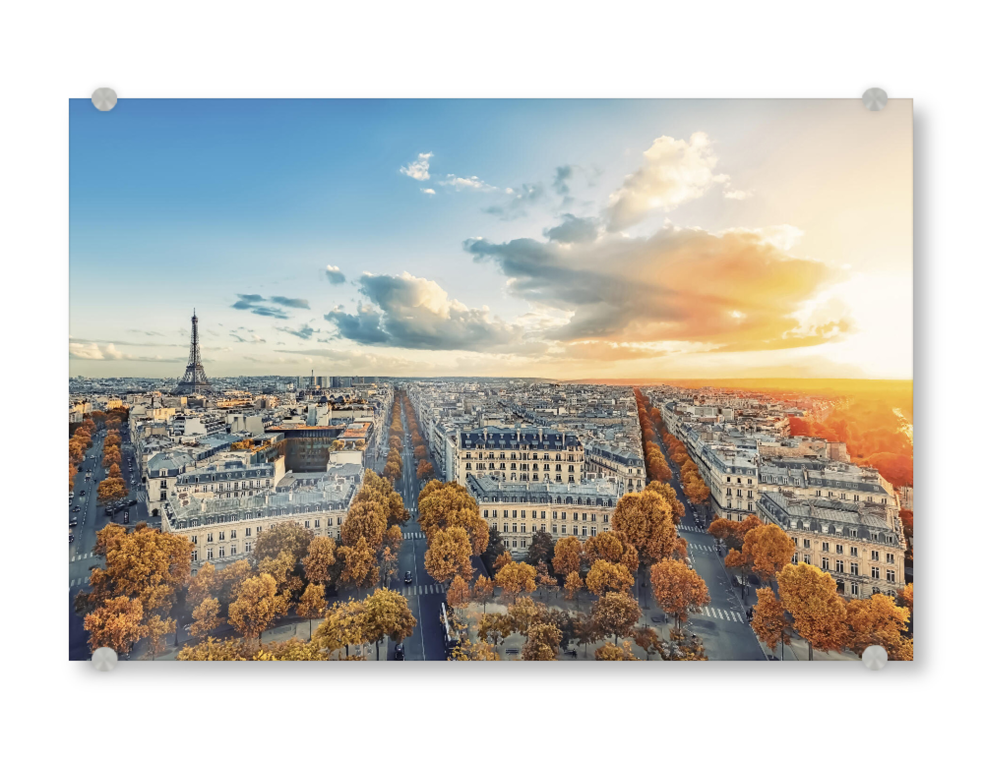 Acrylglasbild "Cool Paris sunset" artboxONE - Städte,Architektur
