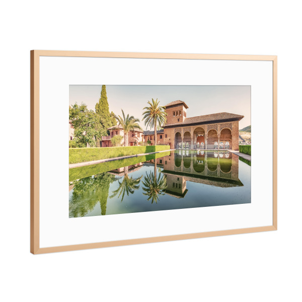 Poster mit Rahmen Kupfer "Alhambra" artboxONE - Städte,Reise,Architektur,Reise / Länder,Städte / Weitere