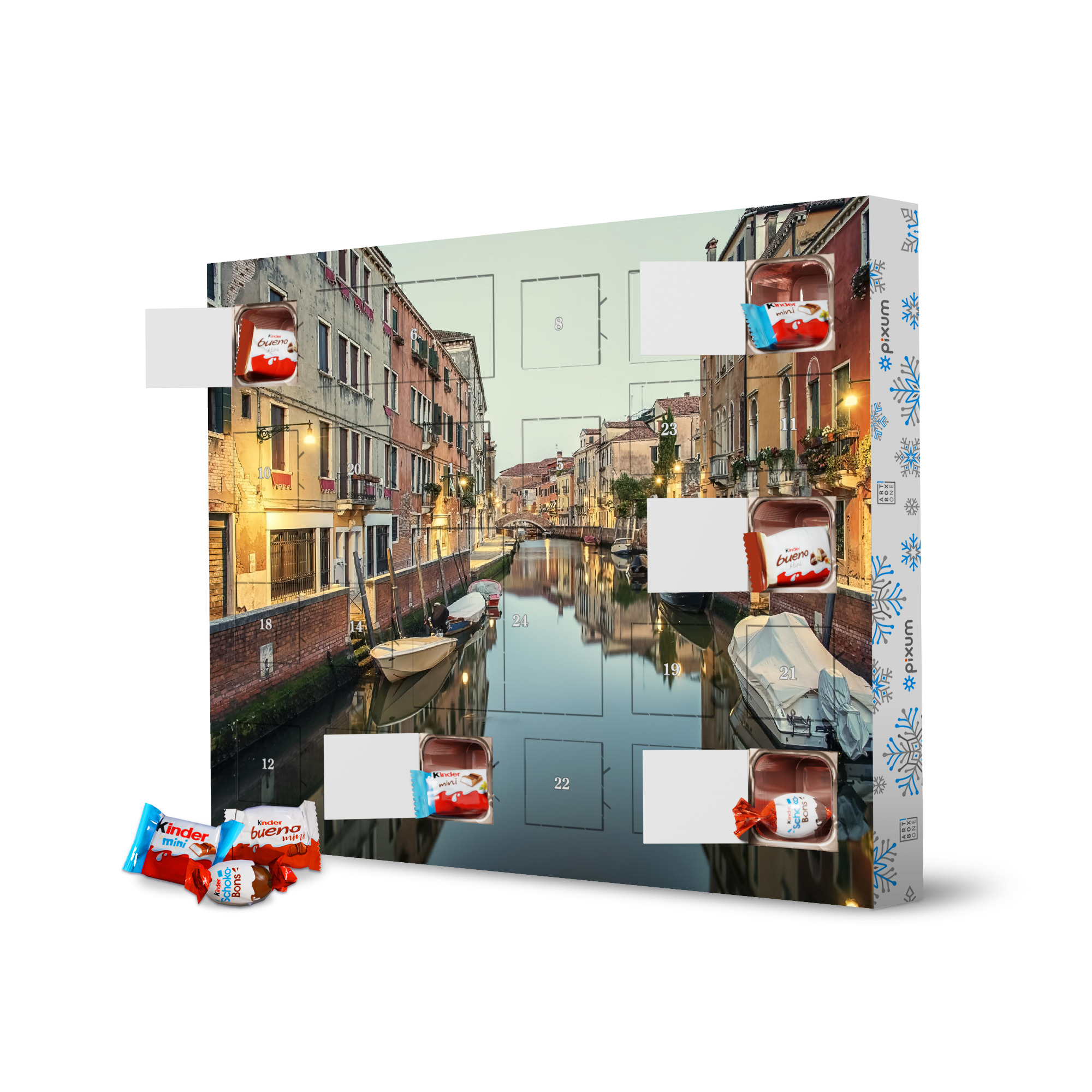 Adventskalender XXL mit Produkten von Kinder Venice city artboxONE Adventskalender Städte